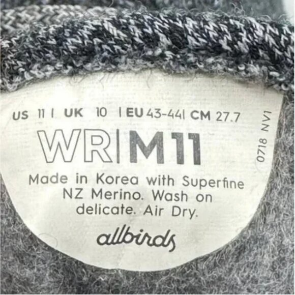 allbirds Men's Merino Wool Runners Everyday Sneakers in Natural Gray Size 11 - Picture 7 of 7